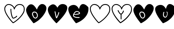 Love You TFB font preview